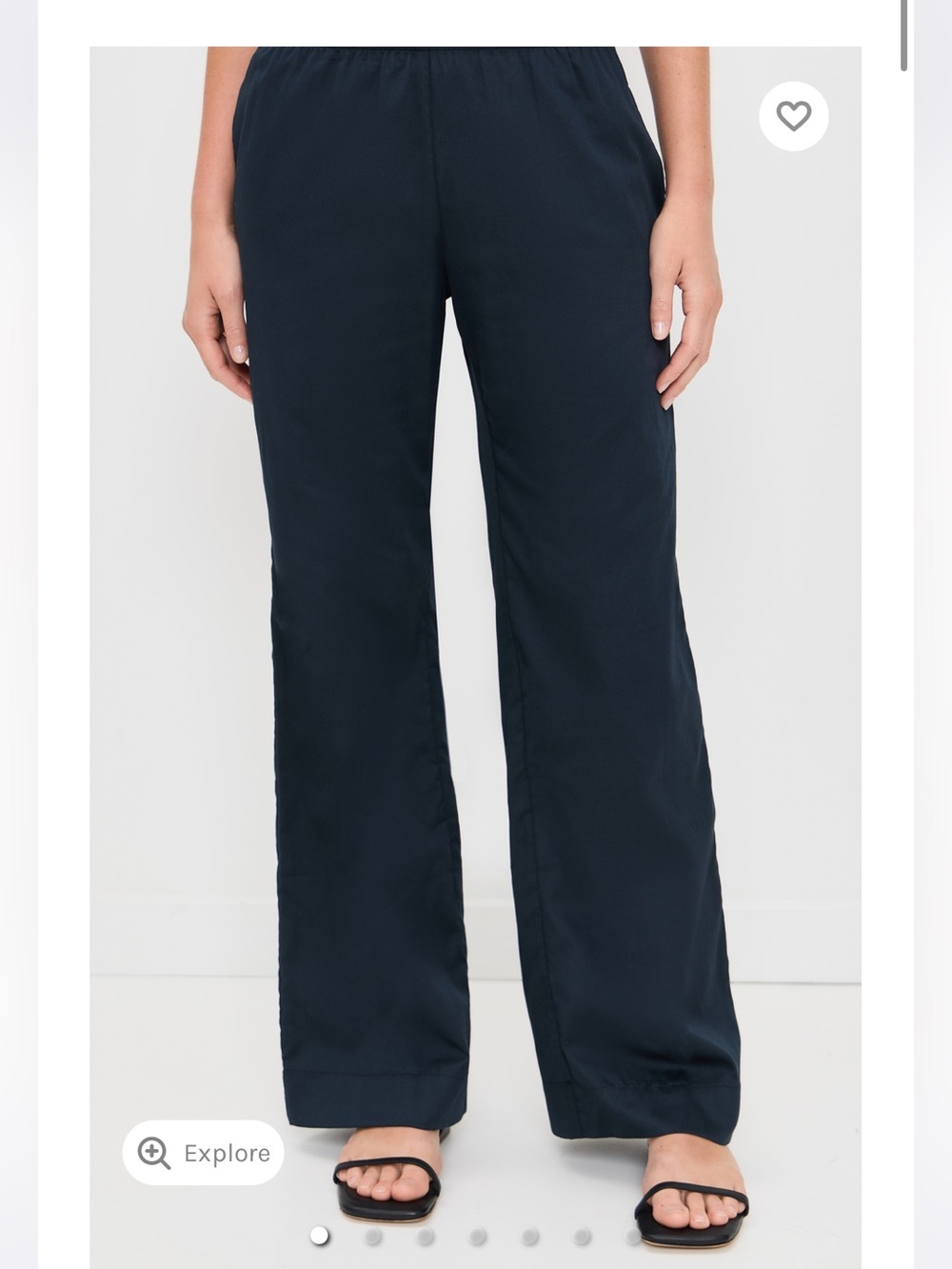 Leset Yoko Pocket Cotton Pants Navy Medium $200 Kyoto